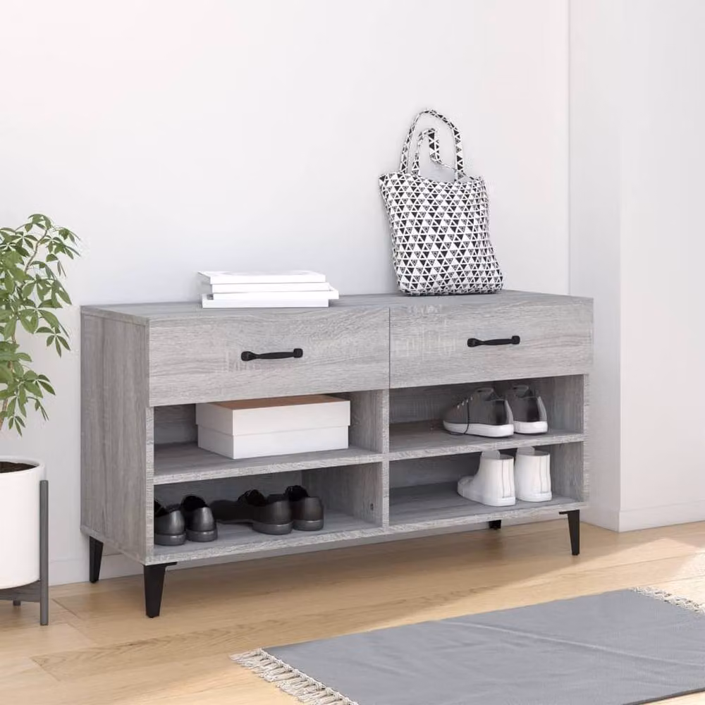 Berkfield Home Grey Sonoma Shoe Cabinet W/D/H: 102 x 35 x 55 cm – 2