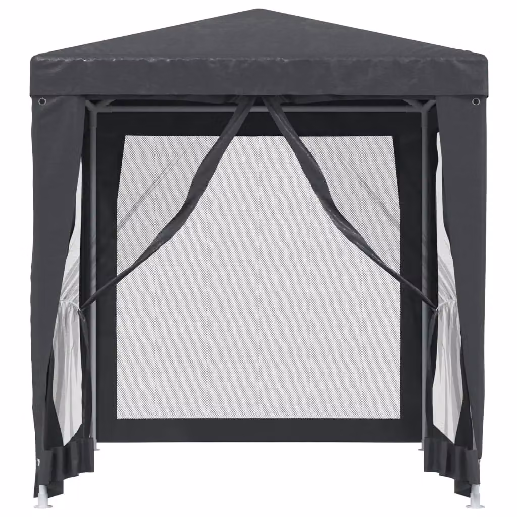 Berkfield Home Party Tent with 4 Mesh Sidewalls, Anthracite and Black, W/D/H: 200 x 200 x 200 cm – 3