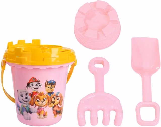 Spin Master Paw Patrol Pink and Yellow Plastic Bucket and Spade Set