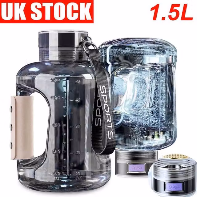 SPETLEK Hydrogen Rich Alkaline Water Maker Bottle, 1.5 l, Grey – 1