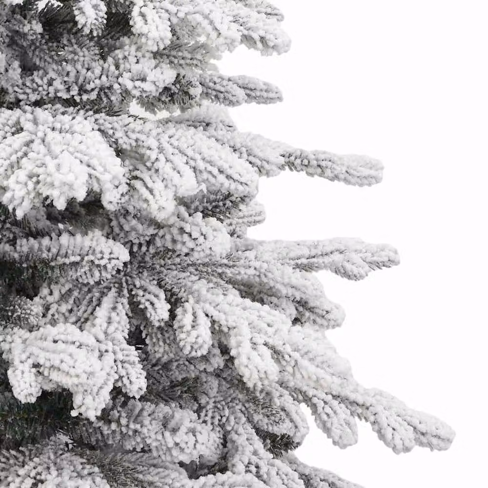 Berkfield Home Elegant White Artificial Hinged Christmas Tree, Height: 210 cm – 4