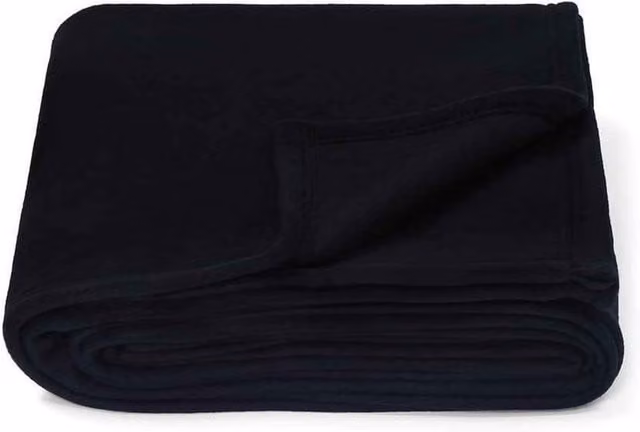 Brand Lab Black Polyester Fleece Blanket – 1