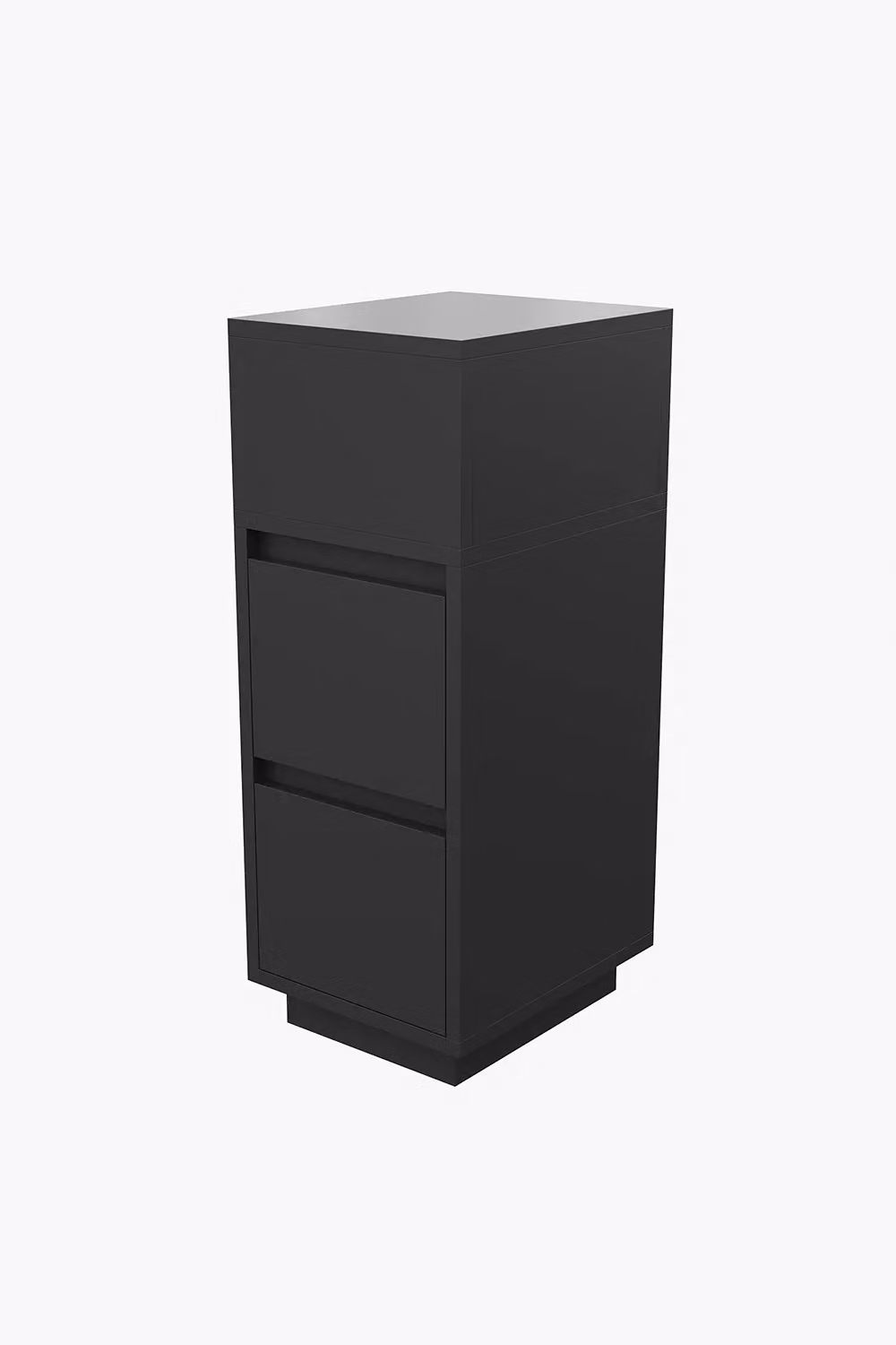 Living and Home Minimalist Bedside Table with Drawers in Matt Black, W/D/H: 65 x 30 x 1 cm – 4