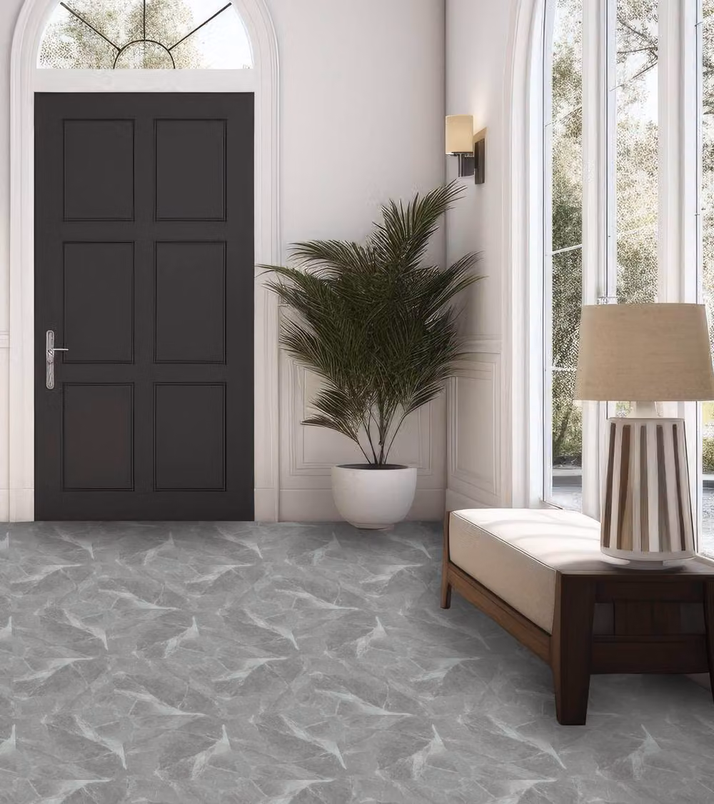 Arthouse Self-Adhesive Marble Effect Floor Tiles, Grey, W/D: 30.5 x 30.5 cm, 10 Tiles Per Pack – 2