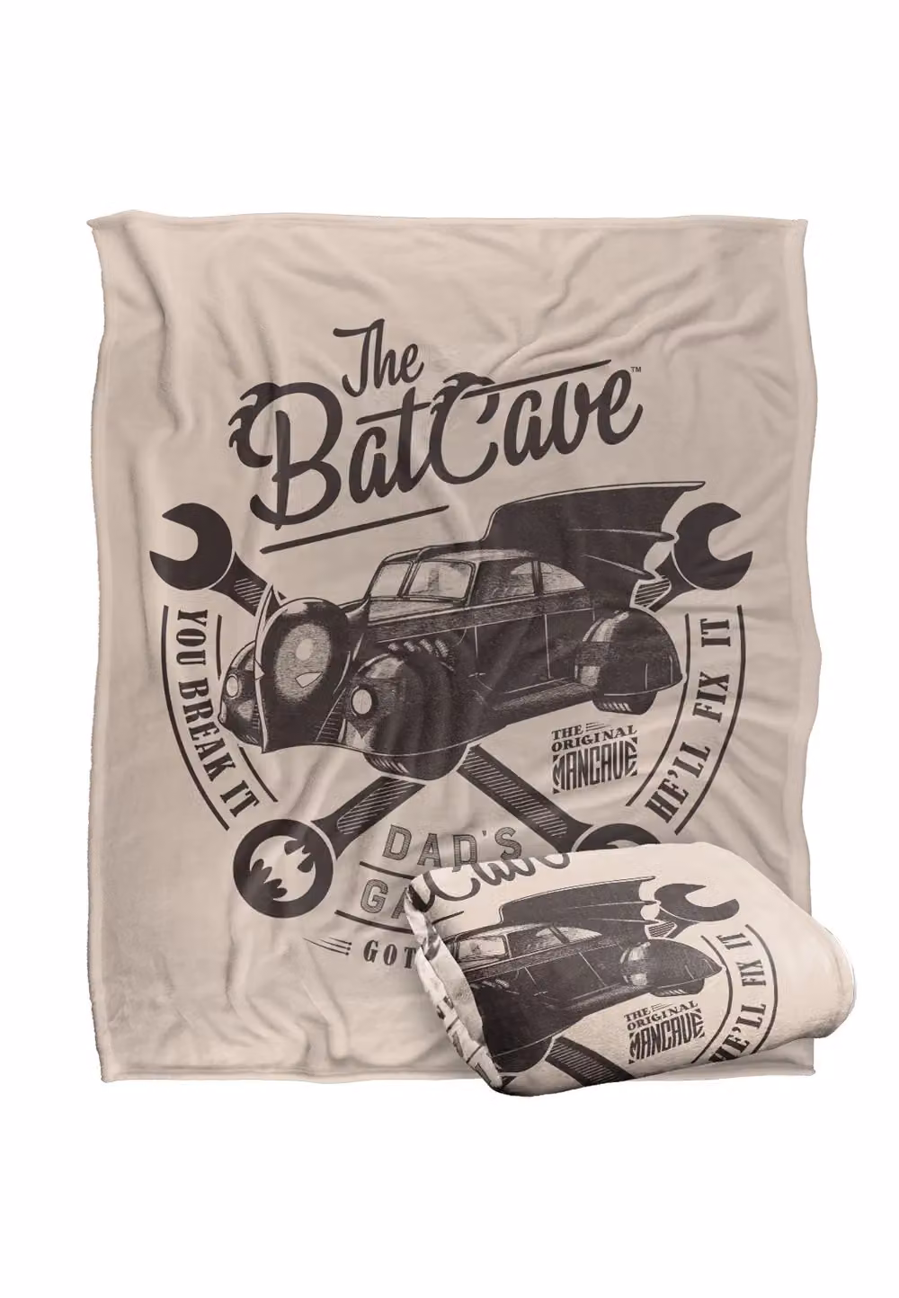 Batman Batcave Silky Touch Super Soft White Throw Blanket, W: 152 cm, D: 127 cm – 2