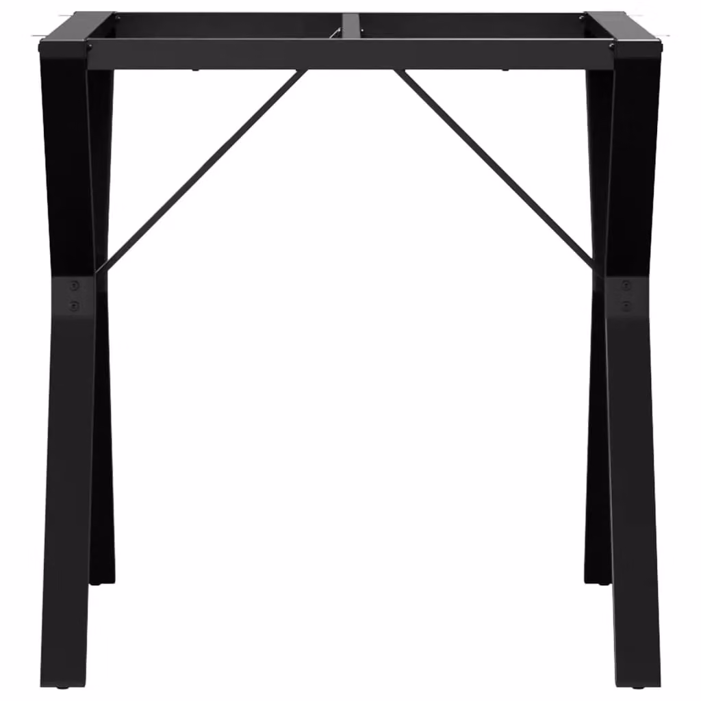 Berkfield Home Y-Frame Dining Table Legs in Black Steel, W/D/H: 70 x 70 x 73 cm – 2