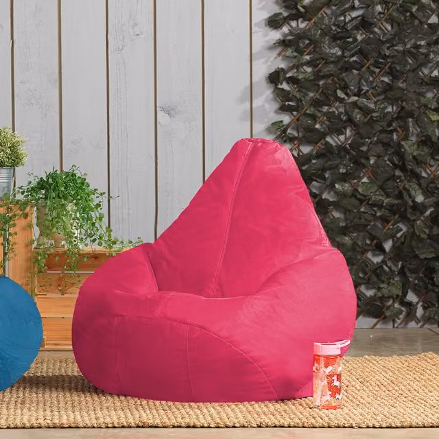 ICON Set of 2 Pink Microfibre Kids Gaming Bean Bag Chairs with Water Repellent Fabric