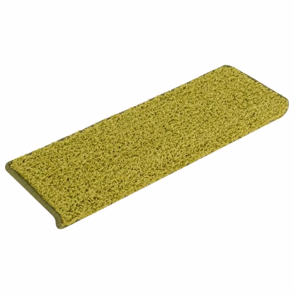 Berkfield Home Decorative Carpet Stair Treads, 15 Pieces, Green, W: 65 cm, D: 21 cm, H: 4 cm – 2