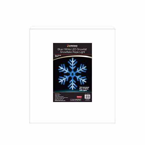 The Christmas Workshop 71400 Snowflake Christmas Window Light with 168 Blue and White LED Lights, Mains Operated, 60cm – 3