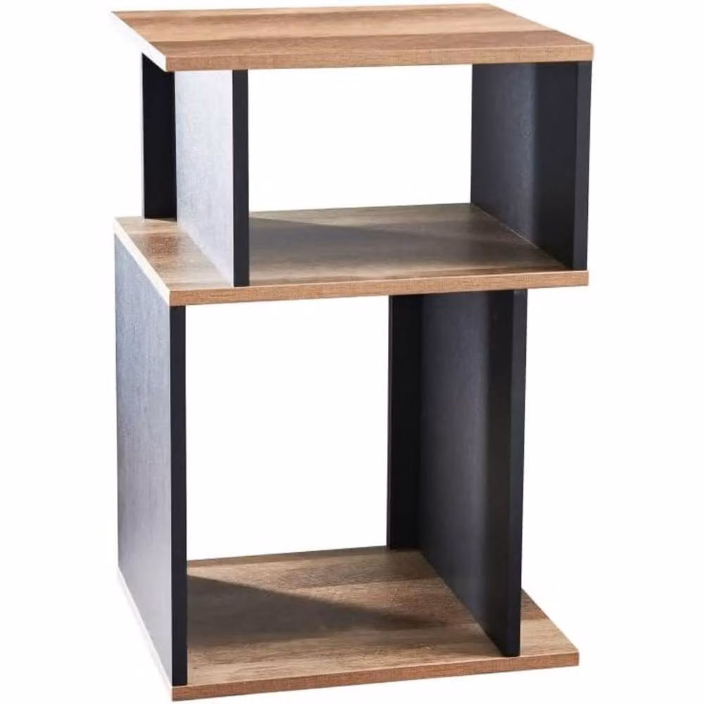 SPOT ON DEALZ 2-Tier Oak Wood Side Table and Bedside Nightstand for Living Room or Bedroom Decor – 2