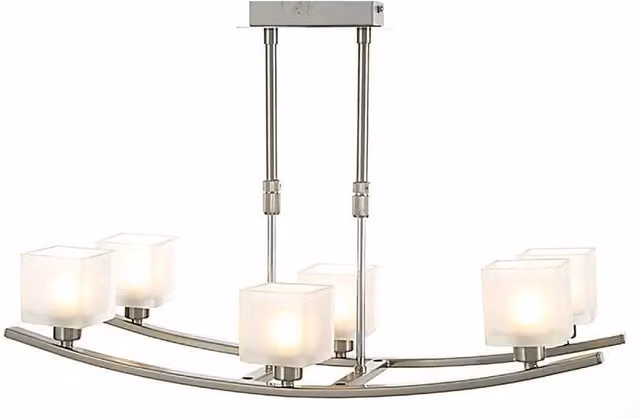 Netlighting PILA 6 Light G9 Pendant Light in Grey Satin Nickel