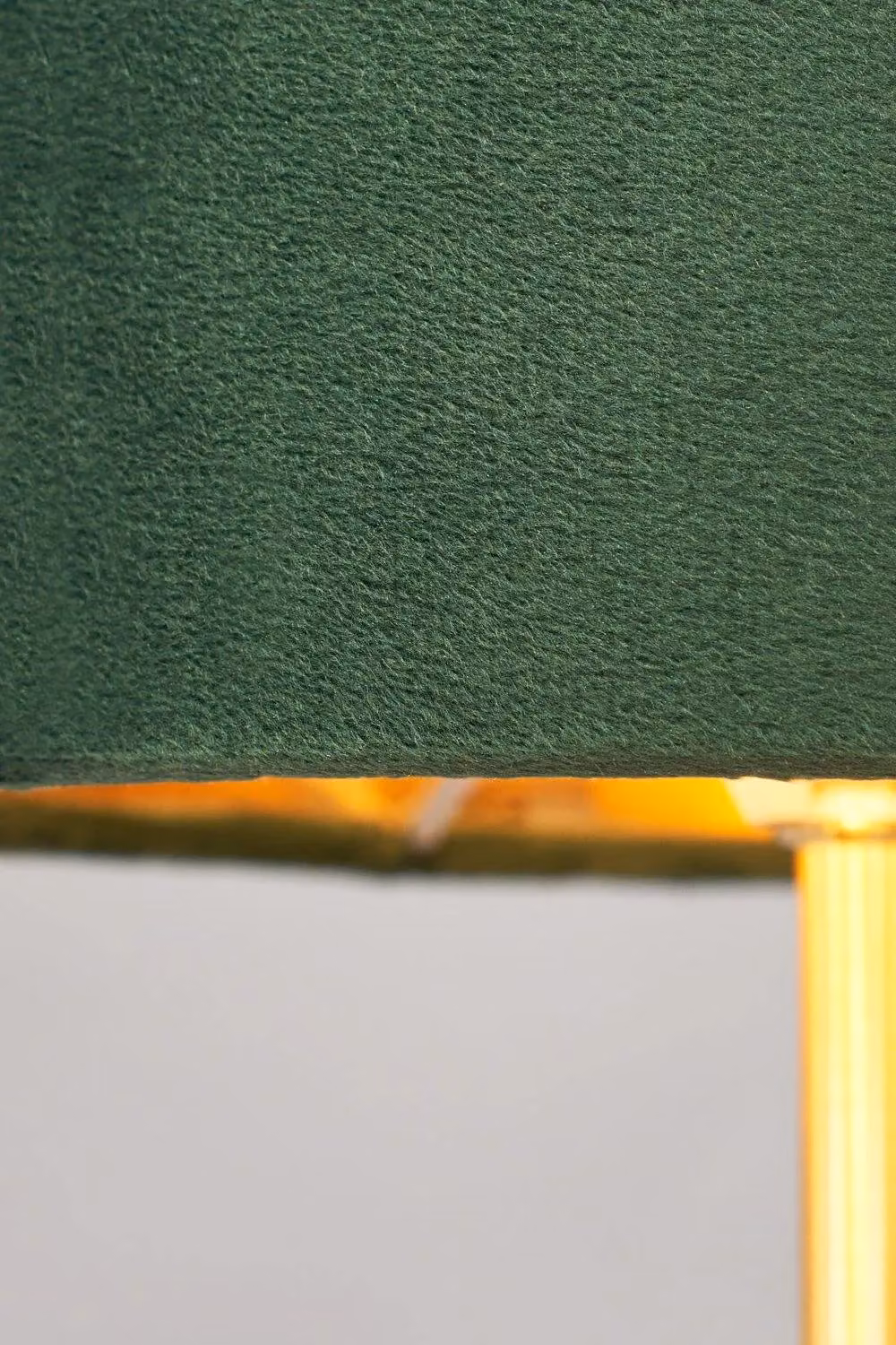 BHS Lighting Velvet Table Lamp in Green with Gold/Brass Base – 2