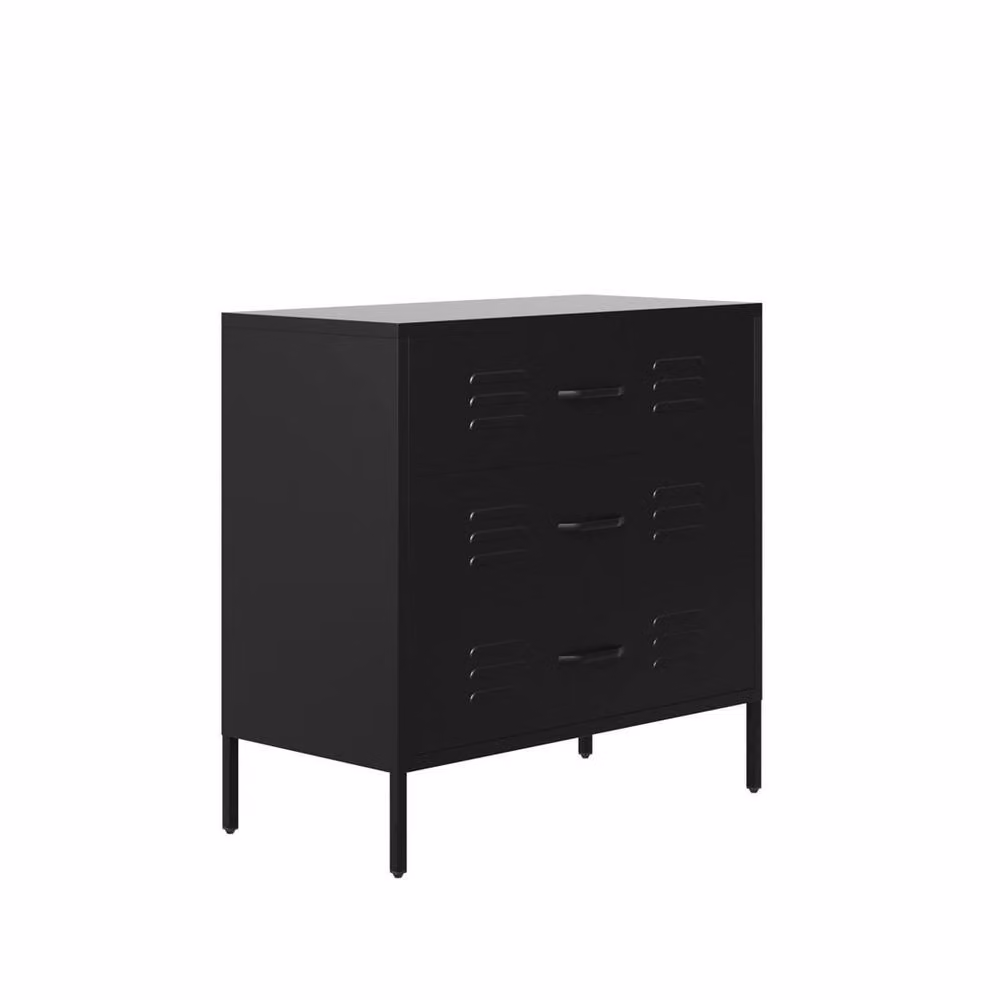 Lemon Pavilion Furniture Caleb Steel Chest in Black, W80 x D40 x H79.5 cm – 2