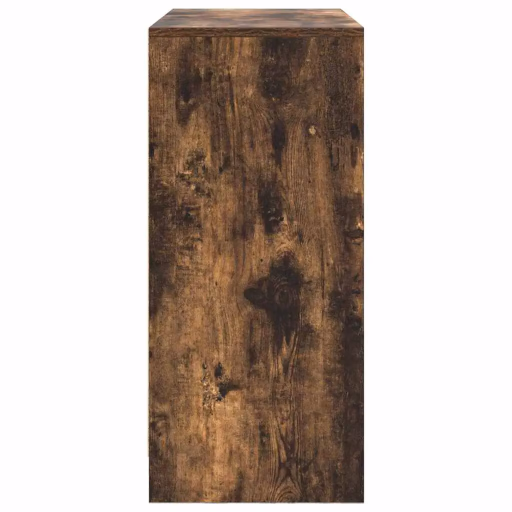 Berkfield Home Smoked Oak Sideboard with Drawer in Brown, W/D/H: 80 x 34 x 76 cm – 4