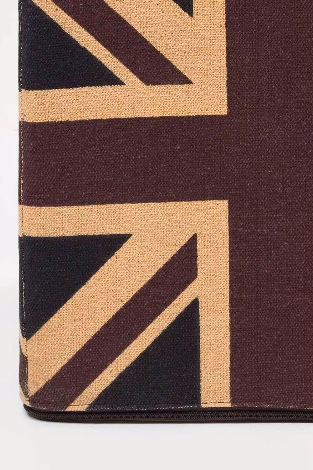 Homescapes Vintage Union Jack Cotton Cube Pouffe in Multicolour – 4