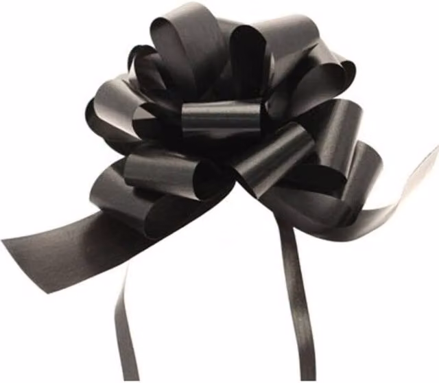 KDMD Black Plastic Pull Bow 31mm Party Decoration
