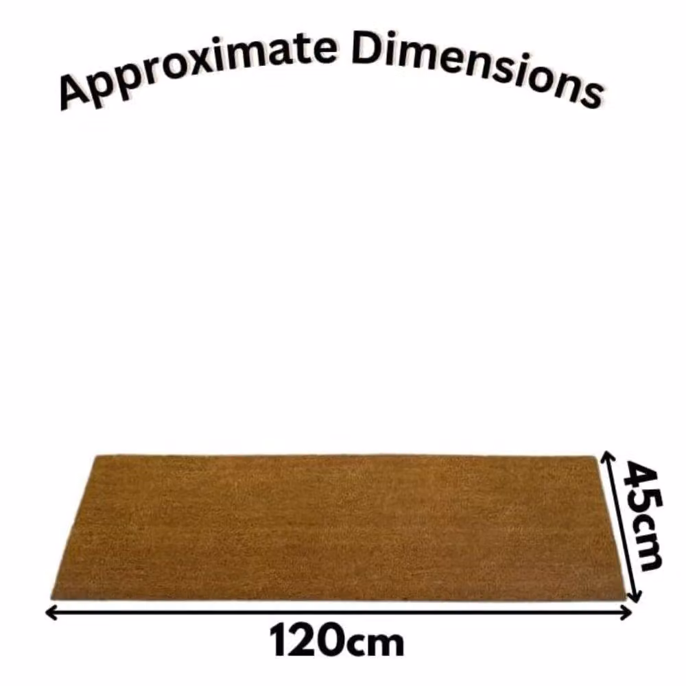 Marco Paul Extra Large Heavy Duty Round Coir Door Mat in Brown, Diameter: 120 cm – 2