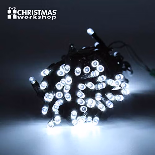 The Christmas Workshop 1000 Bright White LED Chaser Fairy Lights, 69.9 Metres, 8 Light Modes for Indoor or Outdoor Use – 5
