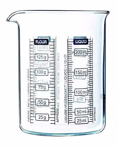 Pyrex Multicolour Glass Kitchen Lab Measure and Mix Beaker, 250 ml – 1