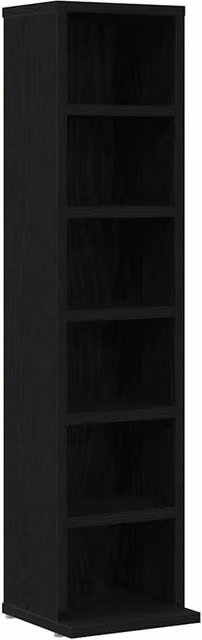 Berkfield Home Black Oak CD Cabinet, W/D/H: 21 x 20 x 88 cm – 1