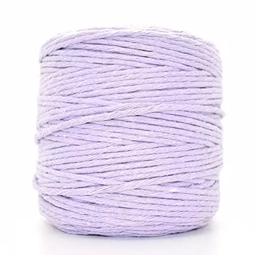 SolaDirect Premium Lilac Macrame Cord, 300 m of 2 mm Thick Natural Purple Cotton Thread Yarn for DIY Crafts and Home Decoration