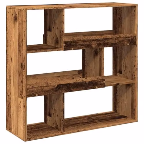vidaXL Book Cabinet and Room Divider in Old Wood Brown, W/D/H: 100 x 33 x 94.5 cm