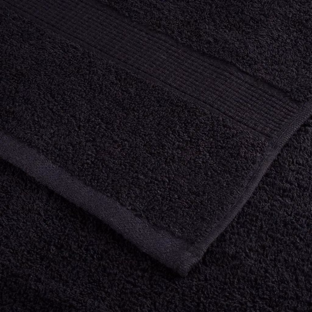 Berkfield Home SOLUND 12 Piece Premium Black Cotton Terry Towel Set, 600 gsm – 5