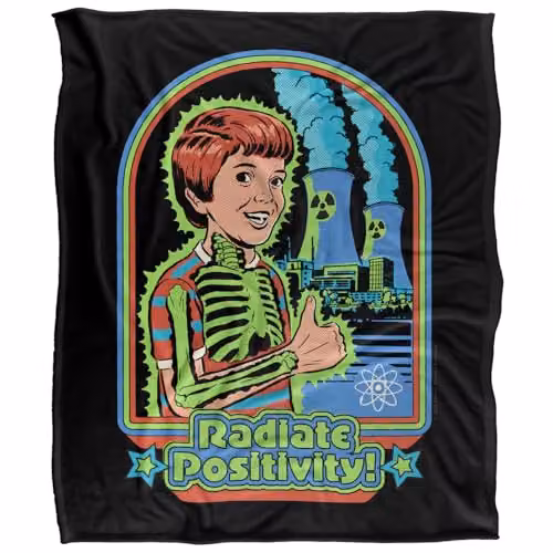 Steven Rhodes Radiate Positivity Super Soft Fleece Throw Blanket, Multicolour, W: 152 cm, D: 127 cm – 5