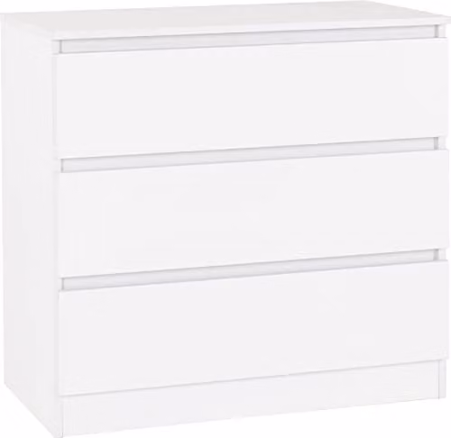 Seconique Malvern 3 Drawer Chest in White – 1