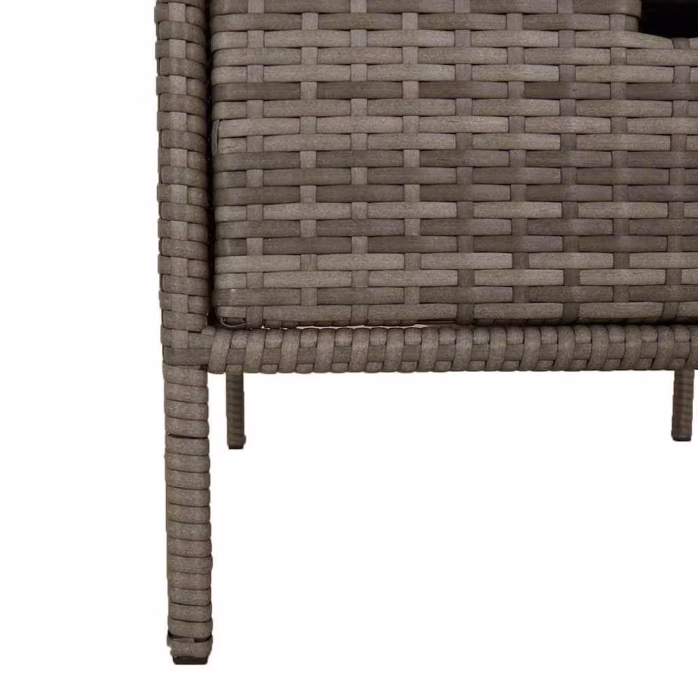Berkfield Home Garden Storage Cabinet in Grey Poly Rattan and Steel, W: 55 cm, D: 59 cm, H: 80 cm – 5