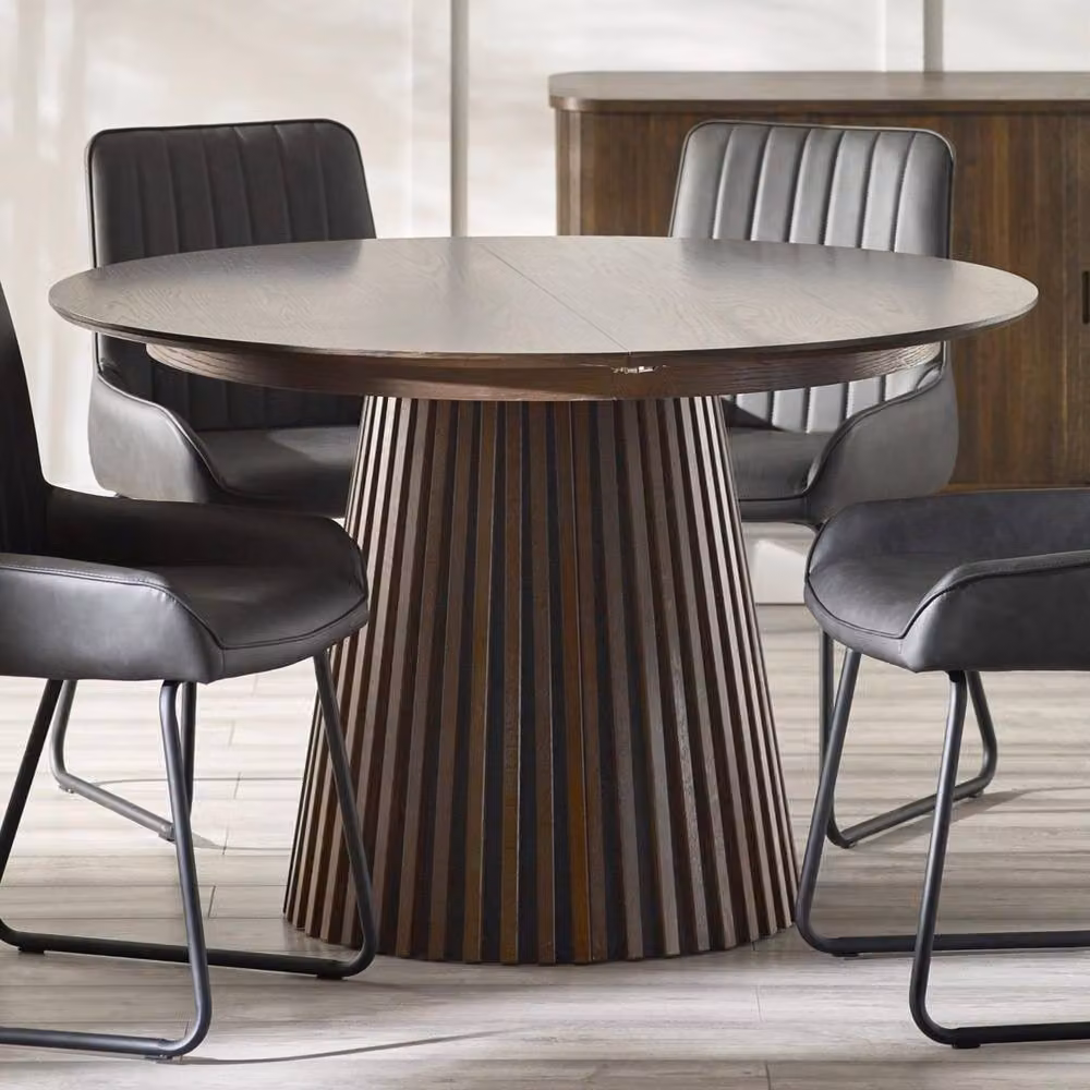 Cheshire Premium Aviana 200cm Extendable Round Dining Table in Brown – 3
