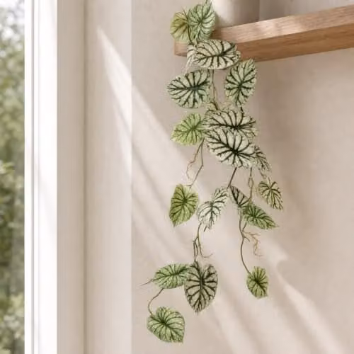 Leaf UK Alocasia Dragon Scale Artificial Trailing Hanging Plant, Light Green, 120 cm – 1