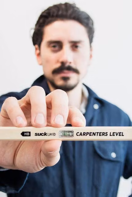 Suck UK Spirit Level Pencil in Black and Multicolour – 4