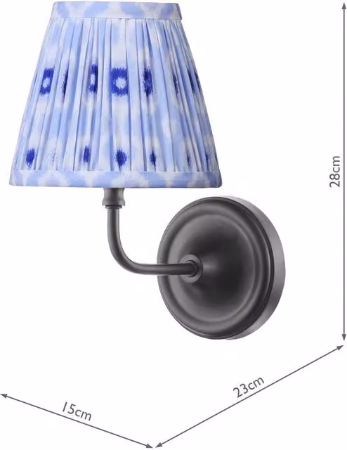 Dar Lighting Black and Blue LED Fabric Pendant Light