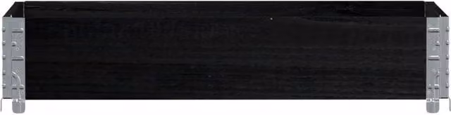 Berkfield Home Practical Garden Planter Tub in Black Wood and Metal – 1