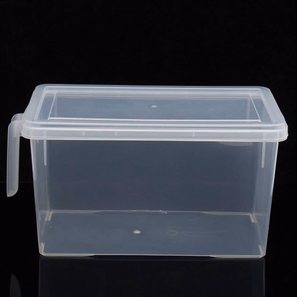 NESTLUNE 4-Piece Clear Plastic Fridge Storage Box and Cupboard Container Tray Set, W: 100 cm, D: 15 cm, H: 15 cm – 3