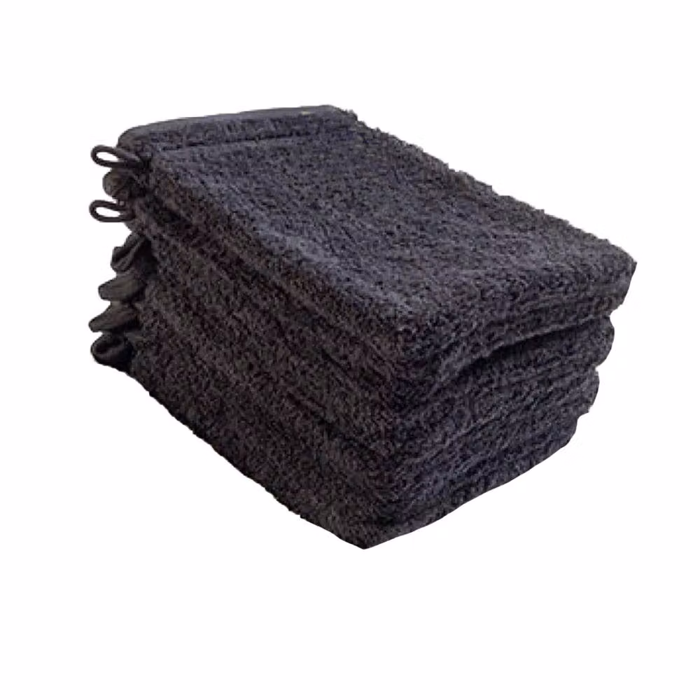 ARTG Plain Black Fluffy Cotton Wash Glove for Unisex Use – 2