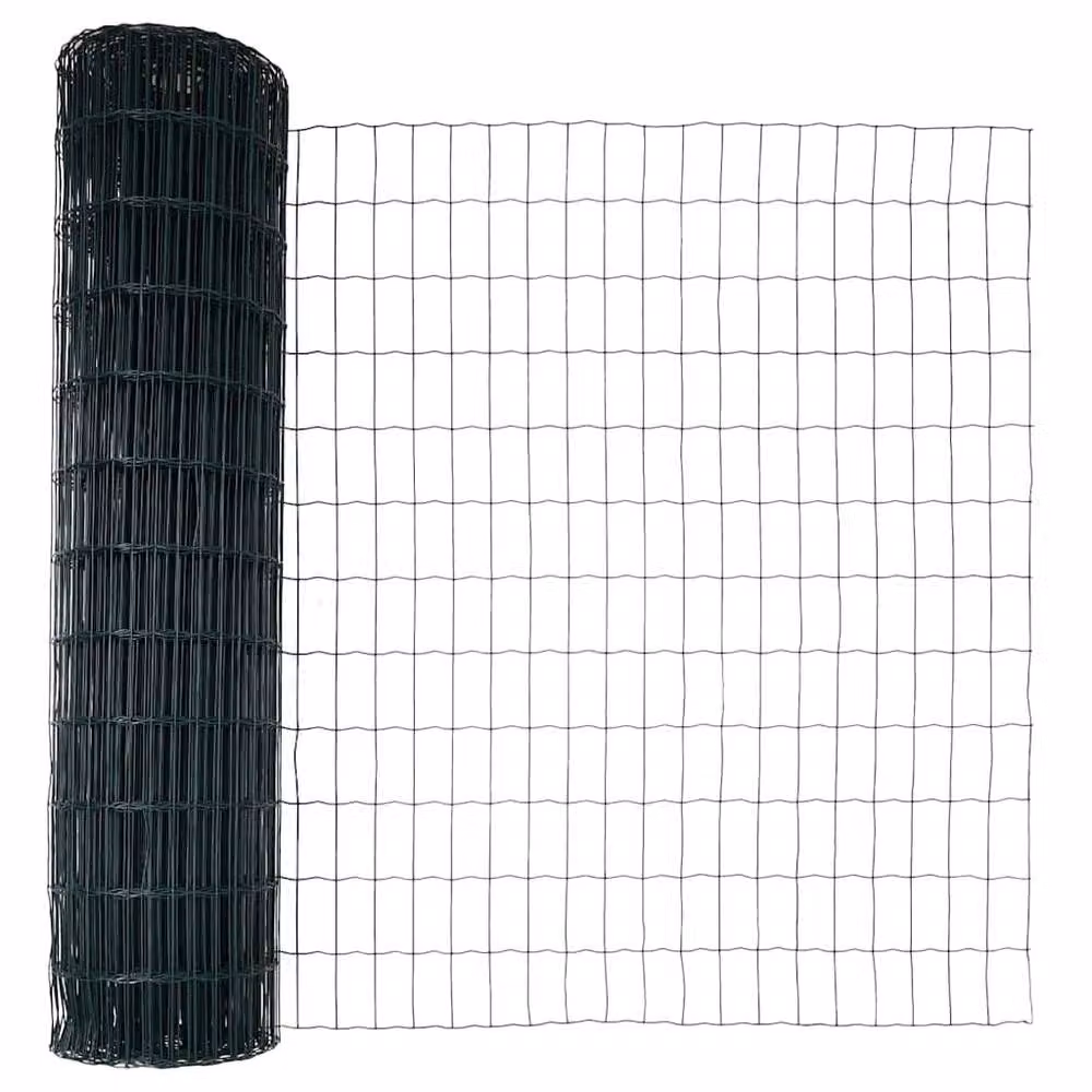 Berkfield Home Euro Fence with 7 Posts, Green Galvanised Steel, W: 10 m, H: 1.4 m – 4