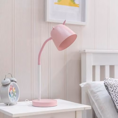 ValueLights Unicorn LED Table Lamp in White and Pink with Adjustable Flexi Neck for Kids Nursery and Bedroom Reading – 2