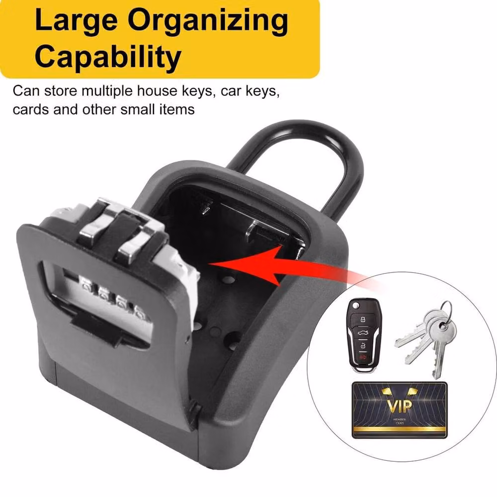 Kelvenix Grey Outdoor High Security Wall Hanging Combination Key Safe Box Steel – 4