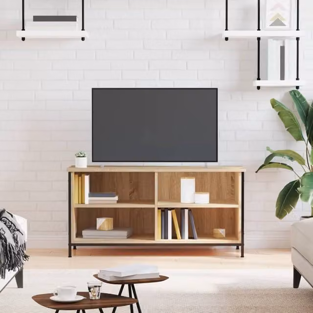 Berkfield Home Sonoma Oak TV Cabinet in Brown, W/D/H: 100 x 40 x 50 cm