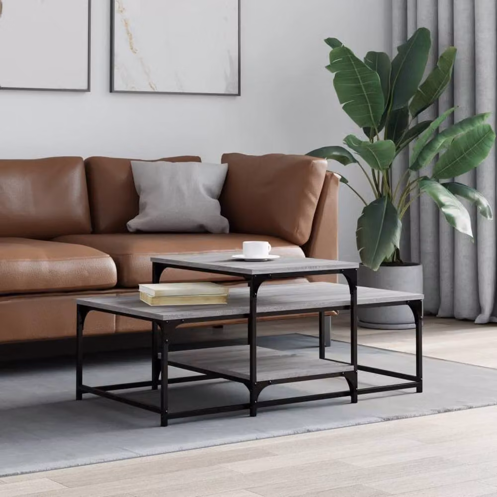 Berkfield Home Grey Sonoma Decorative Coffee Table, W/D/H: 102 x 60 x 45 cm – 2