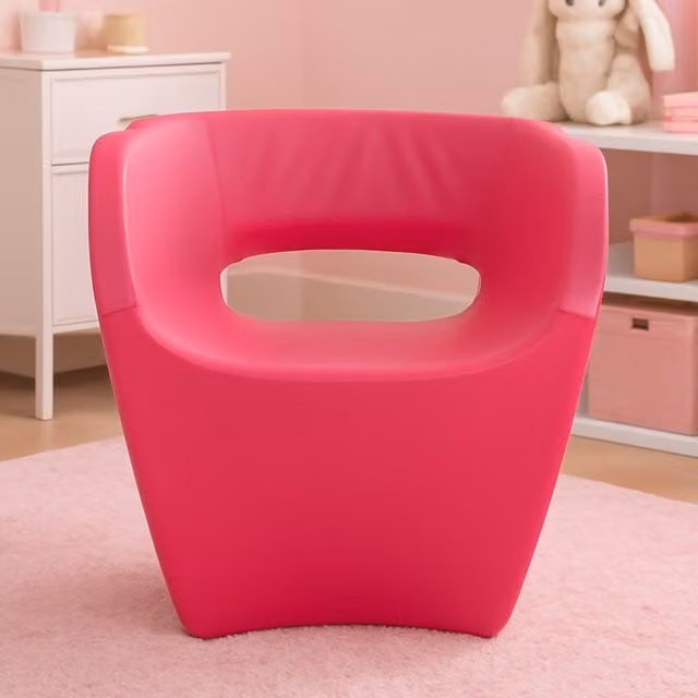 Premier Housewares Aldo Pink Faux Leather Tub Armchair