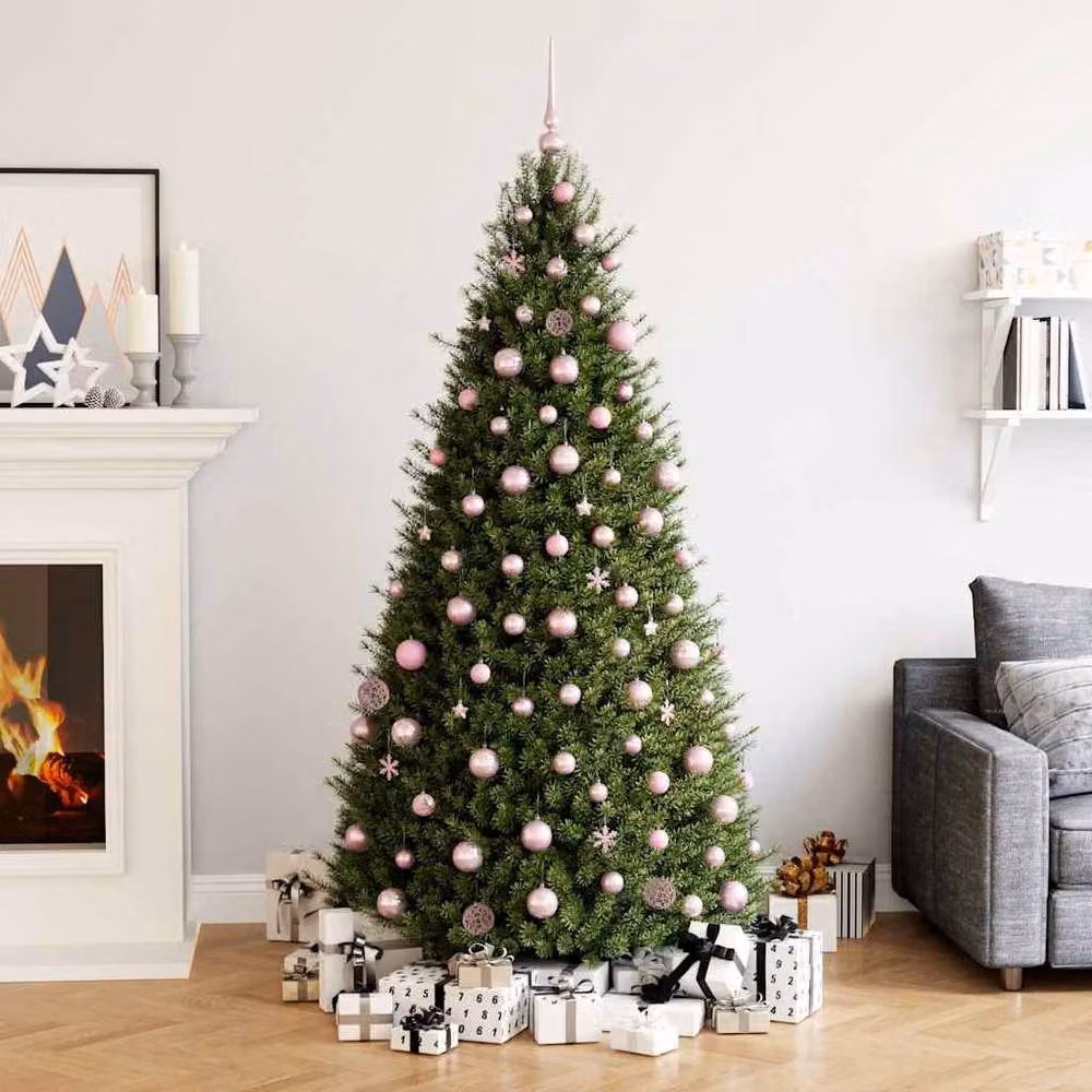 Berkfield Home 111 Piece Pink Christmas Bauble and Tree Topper Set – 2