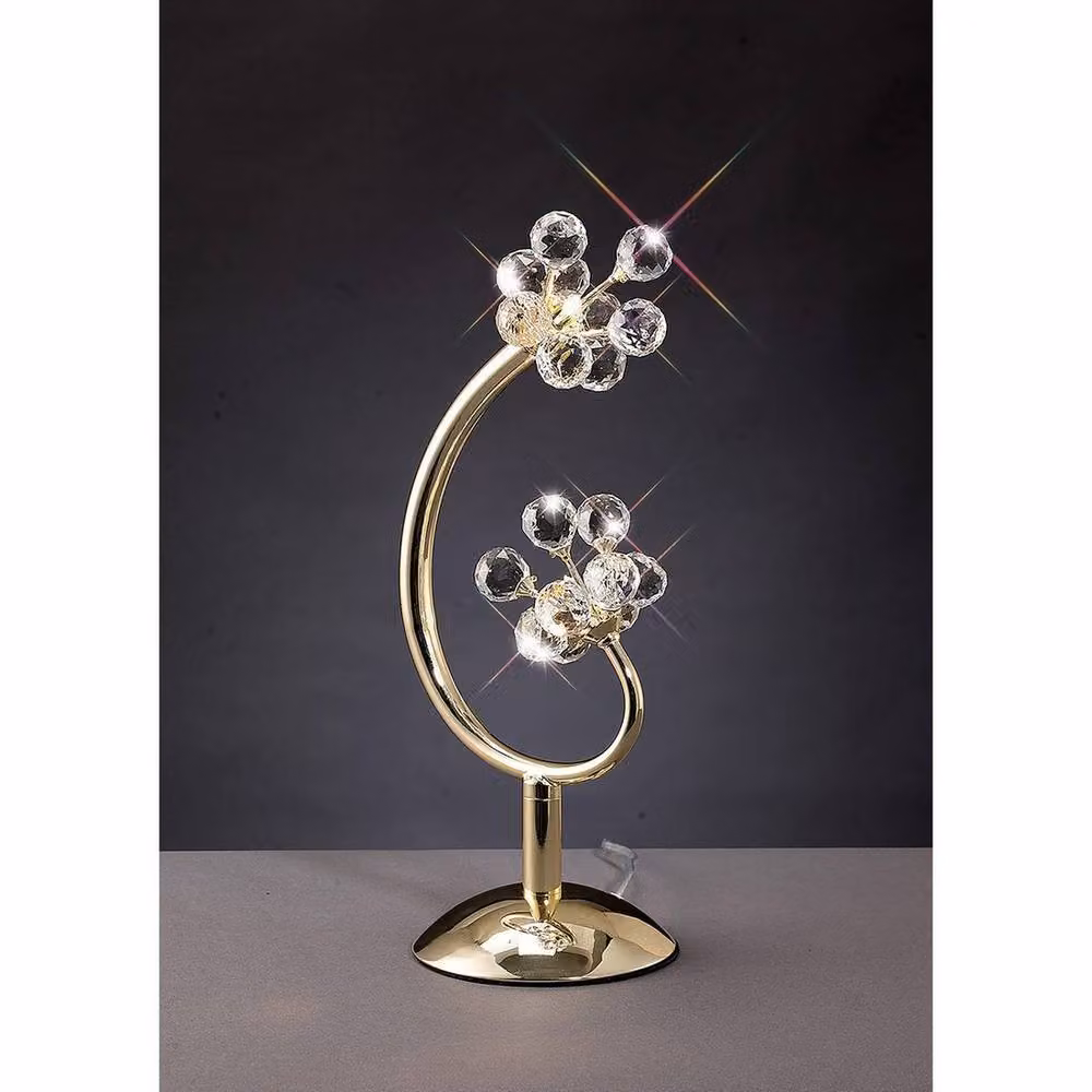 Netlighting Octavia 2-Light Crystal Table Lamp in Gold – 2