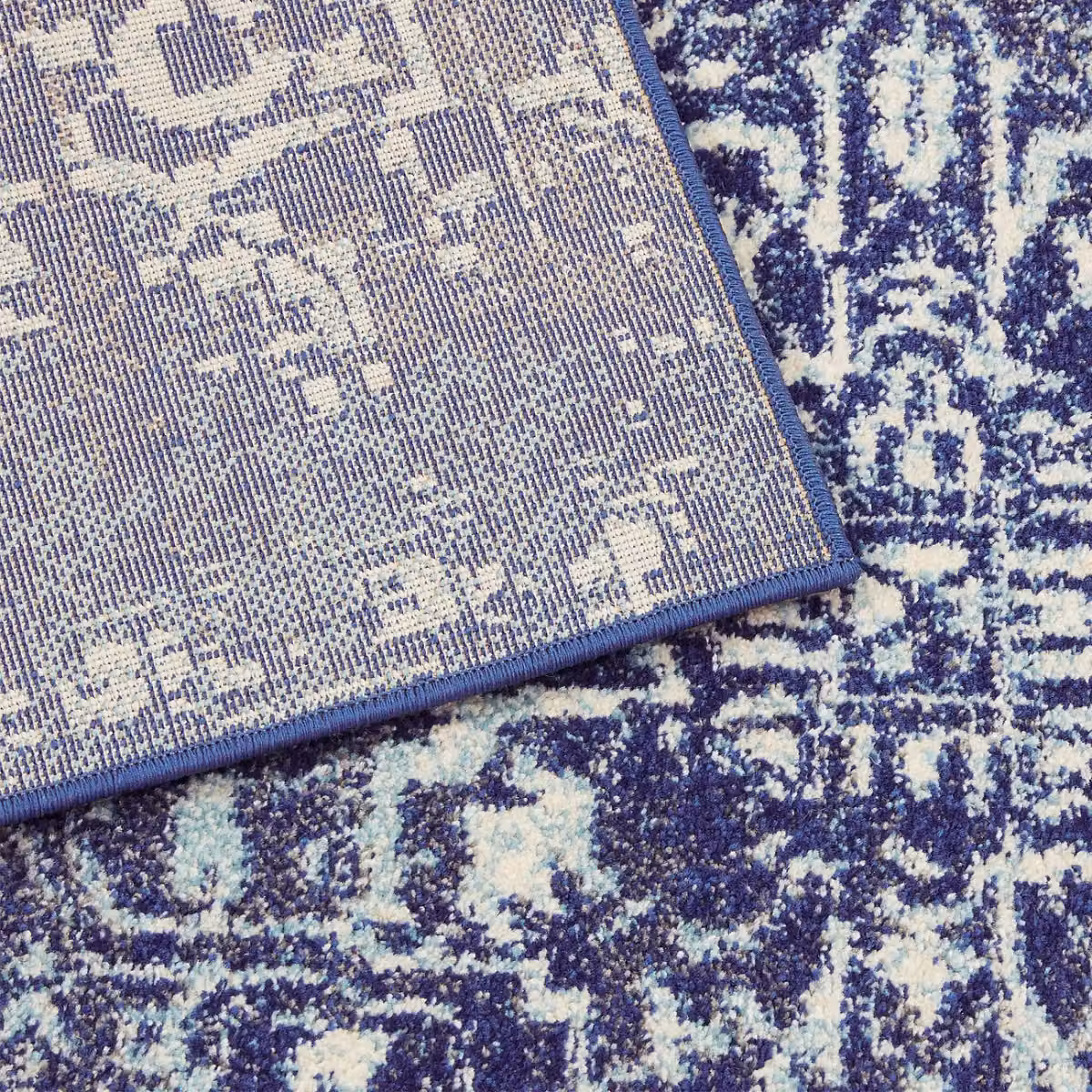 The Rug Shop UK Blue Floral Traditional Polypropylene Area Rug W: 240 cm, D: 340 cm – 6