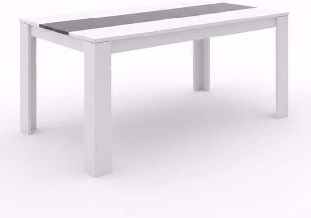 KOSY KOALA Modern Wood Dining Table for 4 Adults, White and Multicolour, W/D/H: 100 x 77 x 75 cm