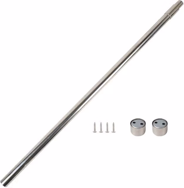 Ventryn Adjustable Stainless Steel Wardrobe Rail Hanging Rod, Silver