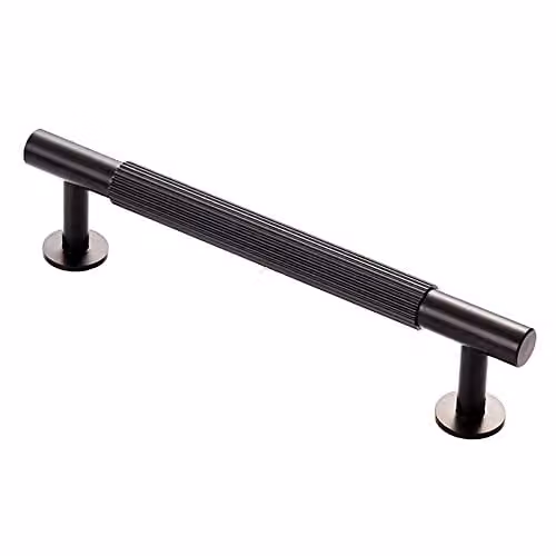 Loops Lined Bar Door Pull Handle in Matt Black, 158mm x 13mm