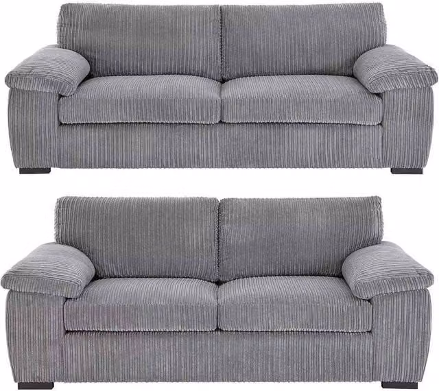APK DESIGN Lilly Seater Sofa Set in Grey Jumbo Cord